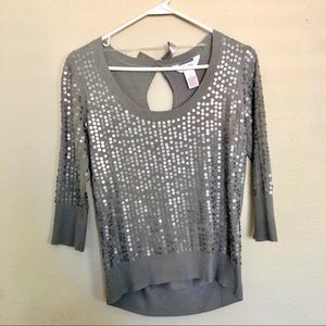 Gorgeous Grey Sequin Top